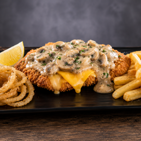 Cheddamelt Schnitzel - Half