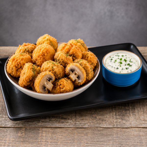 Crumbed Mushrooms Half