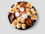 Grilled Platter (12 Grilled Wings + 12 Grilled Chicken Strips + 12 Beef Sliders + 12 Mini Skewers + 4 Portions Chips + 3 Dips)