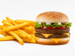 Double Classic Cheese Burger & Chips - Image 3