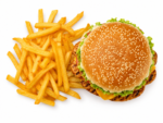 Double Grilled Chicken Burger & Chips - Image 4