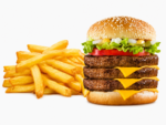 Triple Classic Cheese Burger & Chips