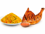 1/4 Chicken, Spicy Rice & Sauce