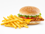 Grilled Chilli Cheese Chicken Burger & Chips - Image 3