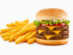 Triple Classic Cheese Burger & Chips - Image 4