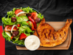 Large Green Salad, Salad Dressing & 1/4 Chicken