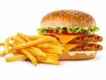 Double Grilled Chicken Burger & Chips