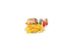 Crispy Chicken Burger Meal with Chips & Mojito - Image 4