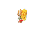 Crispy Chicken Burger Meal with Chips & Mojito - Image 3