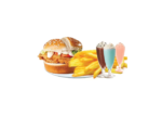 Crispy Chicken Burger with Chips & Milkshake - Image 4